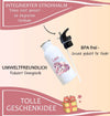 Personalisierte Trinkflasche Kinder Einhorn Mädchen -  Edelstahl Trinkflasche mit Name - Strohhalm Geschenk Einschulung Geburtstag - CreativMade 