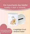 Personalisierte Kinderspardose mit Namen Pferd – Keramik Spardose zur Einschulung, Geburt oder Taufe - CreativMade 