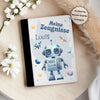 Personalisierte Zeugnismappe mit Namen Roboter – Mappe für Schulzeugnisse A4 | Geschenk zur Einschulung Jungen - CreativMade 