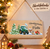 Personalisierter Adventskalender aus Holz mit Namen Traktor Jungen – zum Befüllen mit oder ohne Säckchen - CreativMade