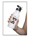 Personalisierte Trinkflasche Kinder Mädchen -  Edelstahl Trinkflasche mit Name - Strohhalm Geschenk Einschulung Geburtstag - CreativMade 