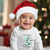 Mein erstes Weihnachten Baby-Body Dinosaurier Jungen – personalisiert Weihnachtsoutfit aus Baumwolle (0–18 Monate) Strampler - CreativMade 
