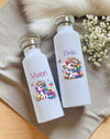 Personalisierte Kinder Trinkflasche mit Namen Einhorn – Edelstahl Thermosflasche auslaufsicher für Kindergarten & Schule - CreativMade