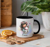 Kindertasse personalisiert mit Namen Einhorn Mädchen Emaille Keramik Kunststoff Geschenk - CreativMade 