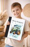 Personalisierte Zeugnismappe mit Namen Traktor – Mappe für Schulzeugnisse A4 | Geschenk zur Einschulung Jungen - CreativMade