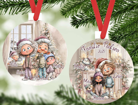 Personalisierter Christbaumschmuck mit Namen – Geschenk für Familie & Freundin Ornament Weihnachten - CreativMade