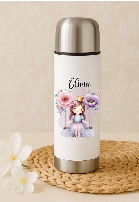 Personalisierte Thermoskanne Fee aus Edelstahl für Kinder mit Namen, für Schule &  Kindergarten - CreativMade 