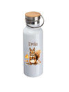 Personalisierte Kinder Trinkflasche mit Namen Eichhörnchen – Edelstahl Thermosflasche auslaufsicher für Kindergarten & Schule - CreativMade