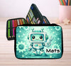 Personalisiertes Federmäppchen mit Name Roboter Jungen Geschenk Einschulung Federmappe Federpenal - CreativMade