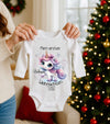 Mein erstes Weihnachten Baby-Body Einhorn Mädchen – personalisiert Weihnachtsoutfit aus Baumwolle (0–18 Monate) Strampler - CreativMade 
