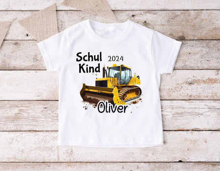 T-Shirt erste Klasse Schulkind mit Name personalisiert Junge Einschulungsshirt Einschulung erste Klasse Geschenk - CreativMade 