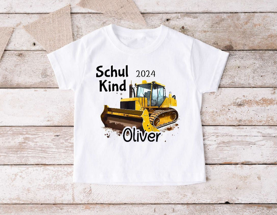T-Shirt erste Klasse Schulkind mit Name personalisiert Junge Einschulungsshirt Einschulung erste Klasse Geschenk - CreativMade 