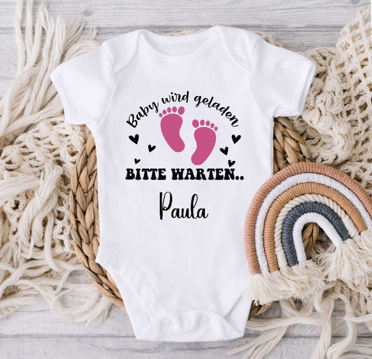 Mikalino Babybody 'Ladies, Ich Bin Da!' - Bio Baumwolle Kurzarm