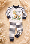 Kinder Schlafanzug mit Namen Dinosaurier – Personalisierter Pyjama für Jungen - CreativMade 