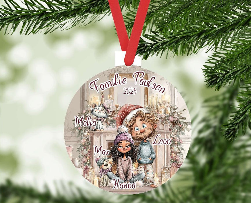 Personalisierter Christbaumschmuck mit Namen – Geschenk für Familie & Freunde Ornament Weihnachten - CreativMade