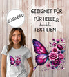 Bügelbild Schmetterling Erwachsene Aufbügelmotiv Textilaufbügler für Kleidung & Stoffe DIY Transferbild & Geschenkidee Damen - CreativMade