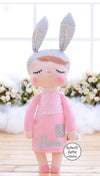Personalisierte Puppe mit Name Mädchen Stoffpuppe Rosa Kuschelpuppe Angela - CreativMade 