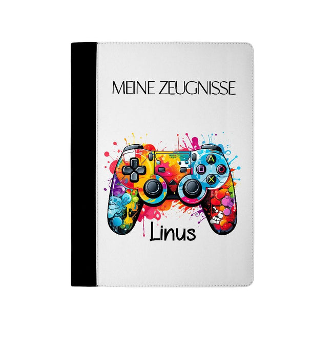 Personalisierte Zeugnismappe mit Namen Controller – Mappe für Schulzeugnisse A4 | Geschenk zur Einschulung Jungen - CreativMade 