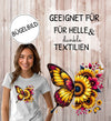 Bügelbild Schmetterling Erwachsene Aufbügelmotiv Textilaufbügler für Kleidung & Stoffe DIY Transferbild & Geschenkidee Damen - CreativMade