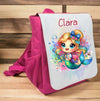 Set Brotdose Trinkflasche und Rucksack personalisiert mit Namen Meerjungfrau Kinder Edelstahl Flasche Kita Kindergarten Kinderrucksack - CreativMade