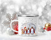 Tasse Personalisierte Weihnachtstasse Familie & Haustier – Keramik oder Emaille mit Namen Weihnachtsgeschenk - CreativMade 