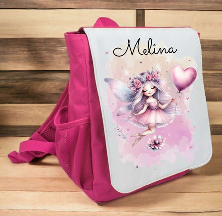 Set Brotdose Trinkflasche und Rucksack personalisiert mit Namen Fee Kinder Edelstahl Flasche Kita Kindergarten Kinderrucksack - CreativMade