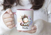 Kindertasse personalisiert mit Namen Einhorn Mädchen Emaille Keramik Kunststoff Geschenk - CreativMade 