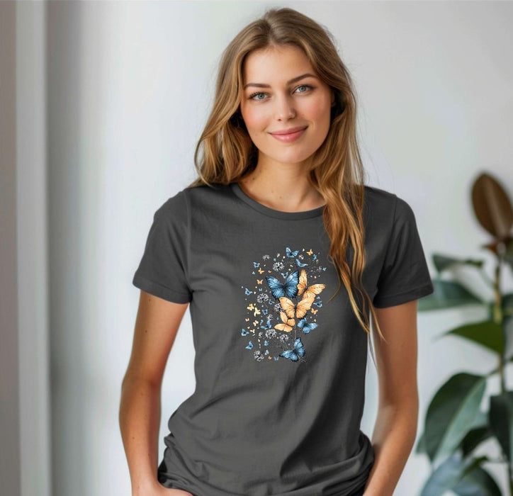 Bügelbild Schmetterling Erwachsene Aufbügelmotiv Textilaufbügler für Kleidung & Stoffe DIY Transferbild & Geschenkidee Damen - CreativMade