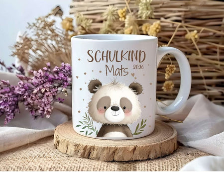Einschulungstasse Reh mit Name Personalisierte Schulkind Tasse Mädchen - CreativMade