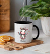 Kindertasse personalisiert mit Namen Einhorn Mädchen Emaille Keramik Kunststoff Geschenk - CreativMade 