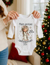 Mein erstes Weihnachten Baby-Body Engel – personalisiert Weihnachtsoutfit aus Baumwolle (0–18 Monate) Strampler - CreativMade 