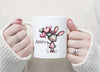 Kindertasse personalisiert mit Namen Hase Mädchen Emaille Keramik Kunststoff Geschenk - CreativMade 