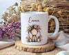 Personalisiertes Kinder Trinkflaschen- & Tassen-Set mit Namen Einhorn – Edelstahl Trinkflasche 500 ml für Schule & Kindergarten - CreativMade