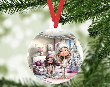 Personalisierter Christbaumschmuck mit Namen – Geschenk für Familie & Freundin Ornament Weihnachten - CreativMade