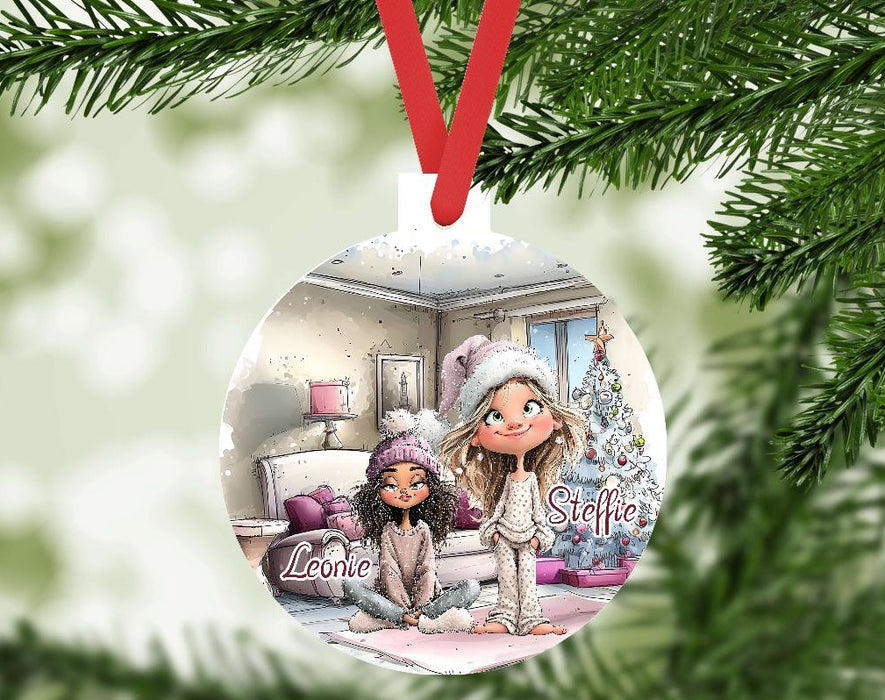 Personalisierter Christbaumschmuck mit Namen – Geschenk für Familie & Freunde Ornament Weihnachten - CreativMade
