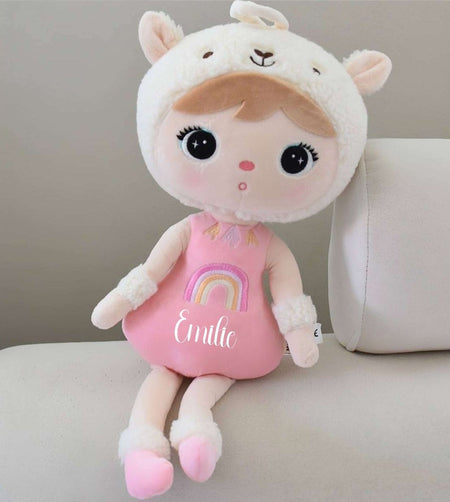 Lama personalisiert mit Name Kuscheltier Mädchen Alpaka Stofftier Geschenk Geburt Baby - CreativMade 