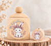 Milchzahndose Hase Holz mit Motivscheibe | DIY & Kreativbedarf 6 x 4cm Zahndose | CreativMade .