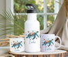 Personalisiertes Kinder Trinkflaschen- & Tassen-Set mit Namen Schildkröte – Edelstahl Trinkflasche 500 ml für Schule & Kindergarten - CreativMade
