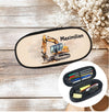 Federmäppchen Kinder mit Namen Bagger – personalisiertes Stifteetui/Stiftebox Schule Geschenk Einschulung - CreativMade