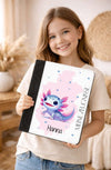Personalisierte Zeugnismappe mit Namen Axolotl – Mappe für Schulzeugnisse A4 | Geschenk zur Einschulung Jungen - CreativMade