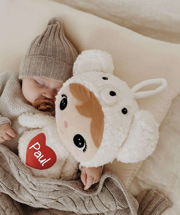 Personalisierbarer Eisbär – 50 cm Kuscheltier Plüschtier mit Namen Geschenk für Babys & Kinde - CreativMade 