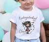 Kindergartenkind T-Shirt personalisiert mit Namen Schmetterling Mädchen – Kita Abschluss & Vorschulkind Geschenk - CreativMade 