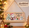 Personalisierter Adventskalender aus Holz mit Namen Weihnachtsmann für Mädchen – zum Befüllen mit oder ohne Säckchen | CreativMade .