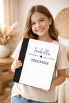 Personalisierte Zeugnismappe mit Namen – Mappe für Schulzeugnisse A4 | Geschenk zur Einschulung Jungen Mädchen - CreativMade 