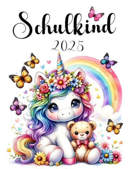 Bügelbild Einhorn Kinder Textilaufbügler DIY Projekt hochwertiger DTF Ausdruck XL - CreativMade