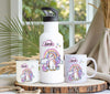 Personalisiertes Kinder Trinkflaschen- & Tassen-Set mit Namen Einhorn – Edelstahl Trinkflasche 500 ml für Schule & Kindergarten - CreativMade