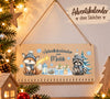 Personalisierter Adventskalender aus Holz mit Namen Fuchs & Waschbär – zum Befüllen mit oder ohne Säckchen - CreativMade