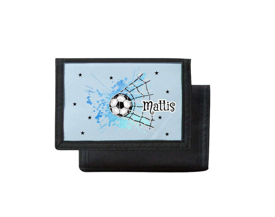 Kinder Geldbeutel personalisiert Fußball – Geldbörse mit Namen Klettverschluss  Porte­mon­naie - CreativMade 