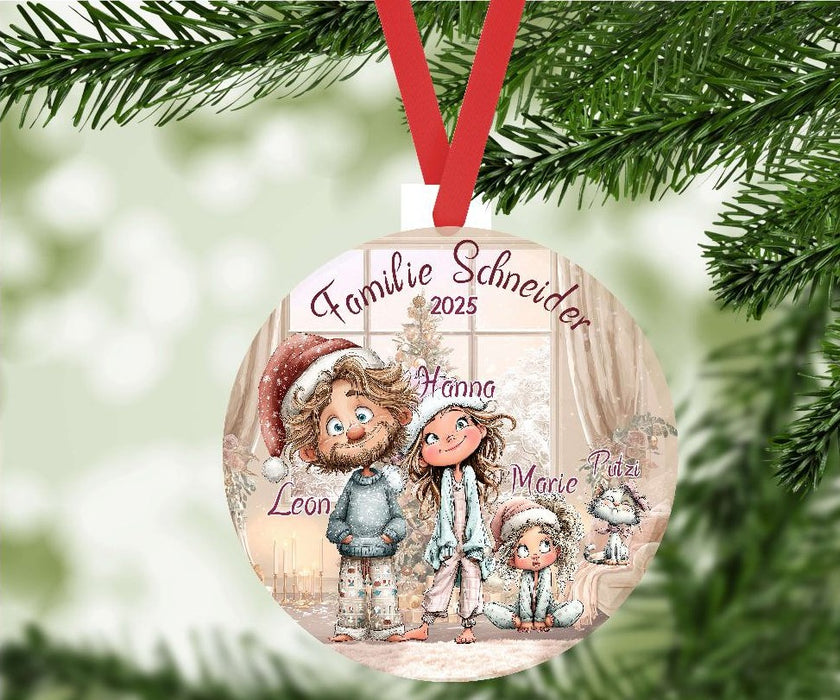 Personalisierter Christbaumschmuck mit Namen – Geschenk für Familie & Freunde Ornament Weihnachten - CreativMade
