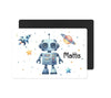 Kinder Tischset personalisiert mit Namen Roboter - abwischbar und rutschfest Platzdeckchen Platzset Tischunterlage - personalisierte Tasse Emaille & Keramik - CreativMade 